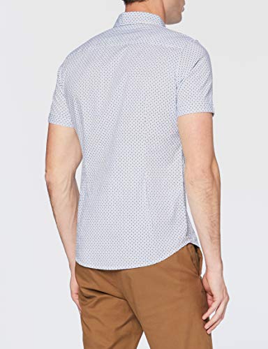 Tom Tailor Floyd Print Camisa, 21928/White by Navy Blue D, S para Hombre