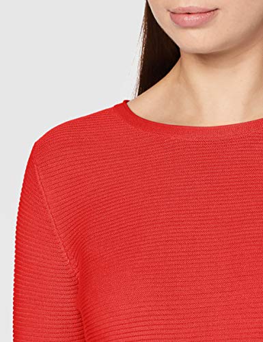 Tom Tailor Struktur Strickpullover Suter Pulver, 11025 Strong Red - Juego de Mesa, XL para Mujer