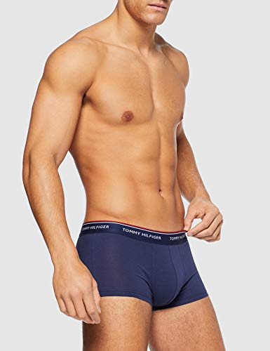 Tommy Hilfiger 3p Lr Trunk Boxer, Azul (Peacoat-pt 409), M (Pack de 3) para Hombre