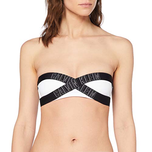 Tommy Hilfiger Bandeau-RP Parte de Arriba de Bikini, Blanco (Pvh White 143), S para Mujer