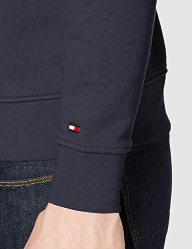 Tommy Hilfiger Basic Embroidered Sweatshirt Sudadera, Azul (Desert Sky), Large para Hombre