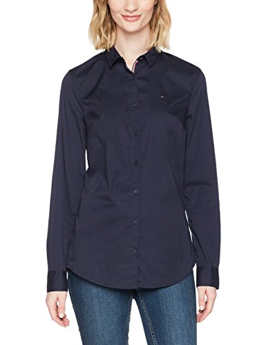 Tommy Hilfiger Basic Stretch Blusa, Azul (Navy Blazer 416), Small para Mujer