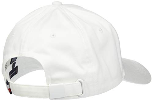 Tommy Hilfiger Big Flag Cap Gorro/Sombrero, TH Optic Blanco, Taille Unique para Hombre