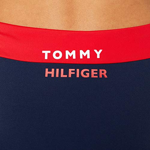 Tommy Hilfiger Cheeky High Waist Parte de Arriba de Bikini, Rojo (Red Glare 105-670), L para Mujer