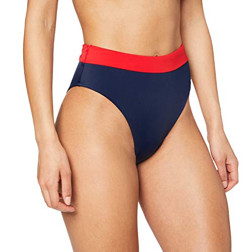 Tommy Hilfiger Cheeky High Waist Parte de Arriba de Bikini, Rojo (Red Glare 105-670), L para Mujer