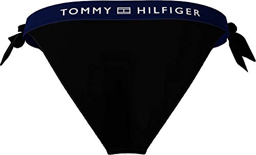 Tommy Hilfiger Cheeky Side Tie Bikini Bragas, Negro (, M para Mujer