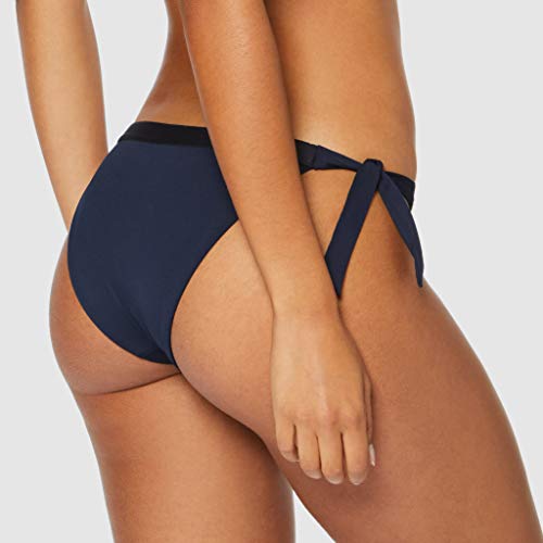 Tommy Hilfiger Cheeky Side Tie Parte de Arriba de Bikini, Azul (Blue 416), Talla única (Talla del Fabricante: Medium) para Mujer