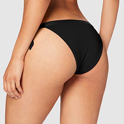 Tommy Hilfiger Cheeky Side Tie Parte de Arriba de Bikini, Azul (Pvh Black 050000), XS para Mujer