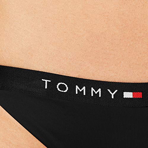 Tommy Hilfiger Cheeky Side Tie Parte de Arriba de Bikini, Azul (Pvh Black 050000), XS para Mujer