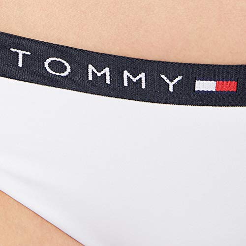 Tommy Hilfiger Classic Parte de Arriba de Bikini, Azul (White 658-170), L para Mujer