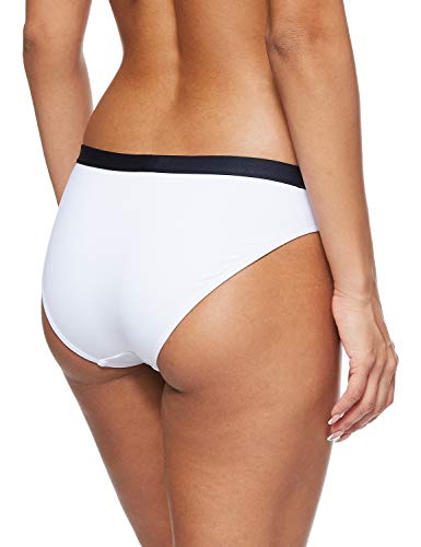 Tommy Hilfiger Classic Parte de Arriba de Bikini, Azul (White 658-170), L para Mujer