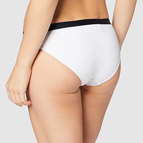 Tommy Hilfiger Classic Parte de Arriba de Bikini, Azul (White 658-170), L para Mujer