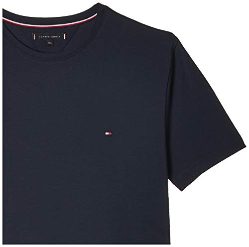Tommy Hilfiger Core Stretch Slim CNECK tee Camiseta, Azul (Navy Blazer 416), Large para Hombre