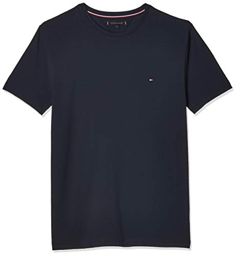 Tommy Hilfiger Core Stretch Slim CNECK tee Camiseta, Azul (Navy Blazer 416), Large para Hombre