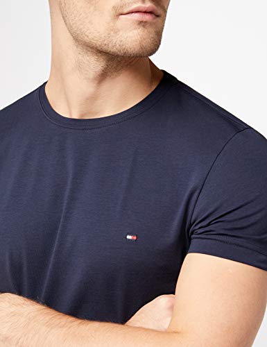 Tommy Hilfiger Core Stretch Slim Cneck tee Camiseta, Azul (Navy Blazer 416), XXX-Large para Hombre
