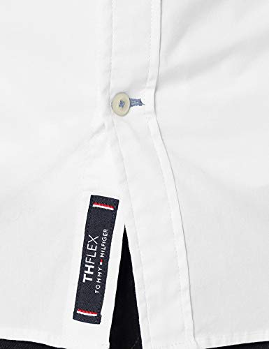 Tommy Hilfiger Core Stretch Slim Poplin Shirt Camisa, Blanco (Bright White 100), XXX-Large para Hombre
