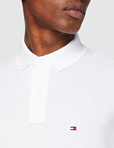 Tommy Hilfiger Core Tommy Regular Polo, Weiß (Bright White 100), Medium para Hombre