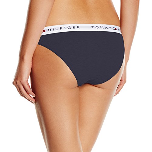 Tommy Hilfiger Corte Bikini A Braguitas con Cintura Elástica, Azul, M para Mujer