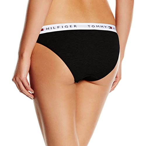 Tommy Hilfiger Corte Bikini A Braguitas con Cintura Elástica, Negro (Black 990), M para Mujer