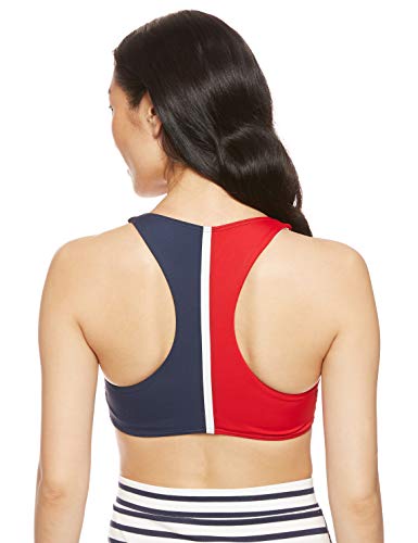 Tommy Hilfiger Crop Top Parte de Arriba de Bikini, Rojo (Red 611), Talla única (Talla del Fabricante: Small) para Mujer