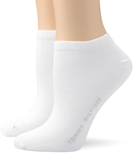 Tommy Hilfiger Damen Sneaker - calcetines para mujer, 2 Pack, Blanco
