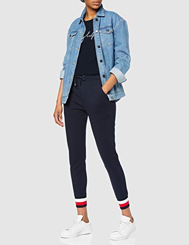 Tommy Hilfiger Heritage Crew Neck Graphic tee Camiseta, Azul (Midnight 403), Large para Mujer