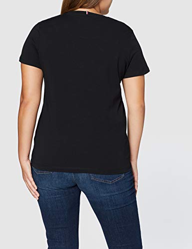 Tommy Hilfiger Heritage Crew Neck Graphic tee Camiseta, Schwarz (Masters Black 017), XX-Large para Mujer