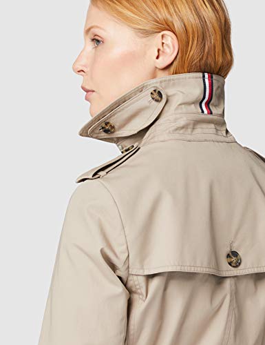 Tommy Hilfiger Heritage Single Breasted Trench Abrigo, Beige (Medium Taupe 055), XL (Talla fabricante: XL) para Mujer