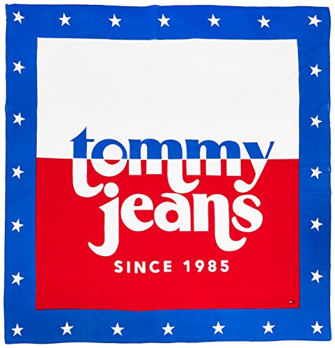 Tommy Hilfiger Logo Square Pañuelo, Multicolor, Talla única (Talla del fabricante: OS) para Mujer