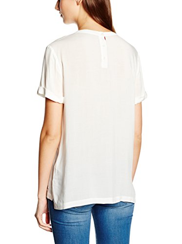 Tommy Hilfiger MOX Top SS Blusa, SNOW WHITE/NIGHT SKY/BIKING RED 906, 4 para Mujer