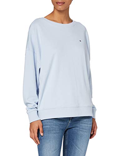 Tommy Hilfiger Oversized Open-NK Sweatshirt LS Sudadera, Azul, XXX-Large para Mujer