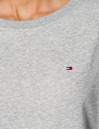 Tommy Hilfiger Oversized Open-NK Sweatshirt LS Sudadera, Gris Brezo, S para Mujer