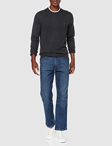 Tommy Hilfiger Pima Cotton Cashmere Crew Neck Suéter, Charcoal Heather, X-Large para Hombre