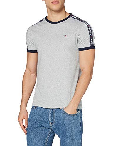 Tommy Hilfiger RN tee SS Camiseta, Gris (Grey Heather 004), Medium para Hombre