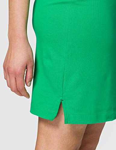 Tommy Hilfiger Slim Short Polo Dress SS Vestido Informal, Verde primario, XL para Mujer