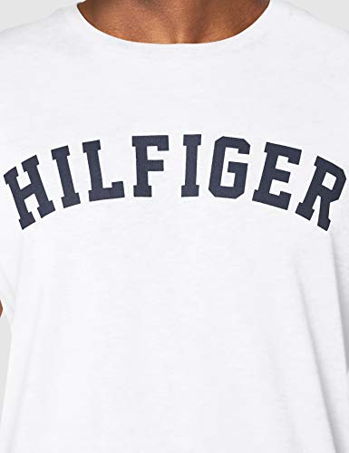 Tommy Hilfiger SS TEE LOGO, Top de pijama Hombre, Blanco (White 100), Large