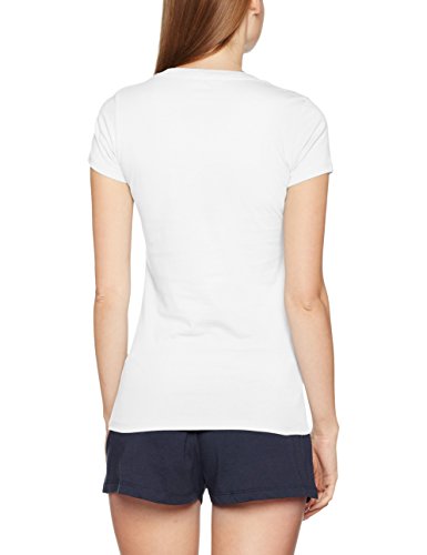 Tommy Hilfiger SS tee Print Camiseta, Blanco (White 100), S para Mujer
