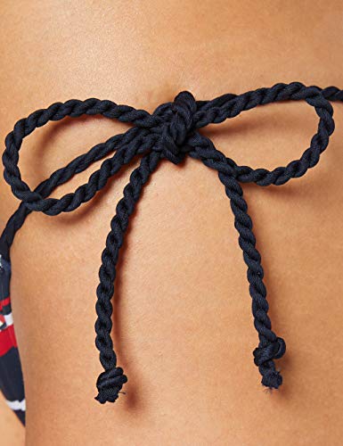 Tommy Hilfiger String Side Tie Bikini Braguita, Azul (Hrtg Logo Str Navy Blazer 411), 42 (Talla del Fabricante: Large) para Mujer