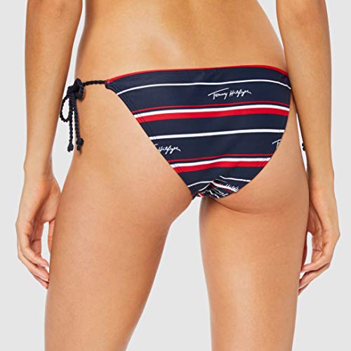 Tommy Hilfiger String Side Tie Bikini Braguita, Azul (Hrtg Logo Str Navy Blazer 411), 42 (Talla del Fabricante: Large) para Mujer