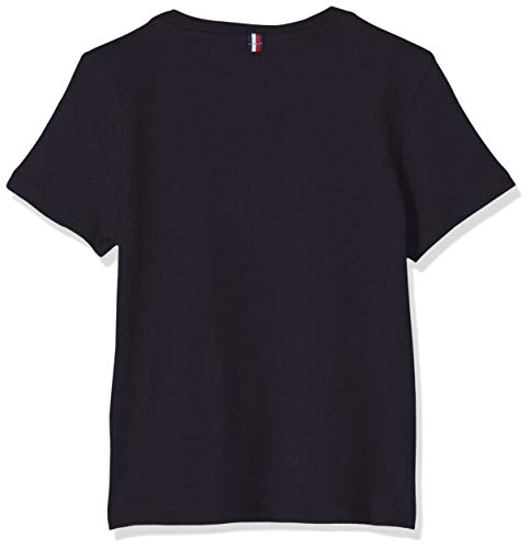 Tommy Hilfiger T Camiseta Básica de Manga Corta, Azul (Sky Captain), 176 (Talla del Fabricante: 16) para Niños