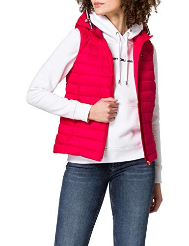 Tommy Hilfiger TH ESS LW Down Vest Chaleco con forro, Rojo primario, XXL para Mujer