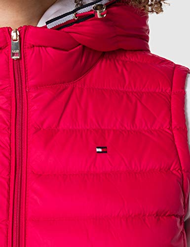 Tommy Hilfiger TH ESS LW Down Vest Chaleco con forro, Rojo primario, XXL para Mujer