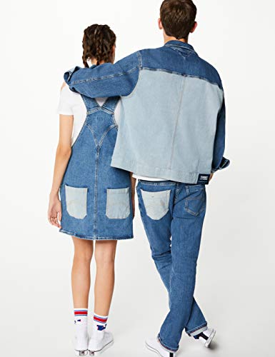 Tommy Hilfiger TJM Oversized Trucker Chaqueta vaquera, Azul (TJ DENIM COLORBLOCK 1A4), Medium para Hombre