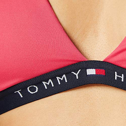 Tommy Hilfiger Triangle Fixed Parte de Arriba de Bikini, Azul (Laser Pink 103-580), XS para Mujer