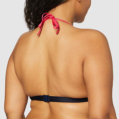 Tommy Hilfiger Triangle Fixed Parte de Arriba de Bikini, Azul (Laser Pink 103-580), XS para Mujer
