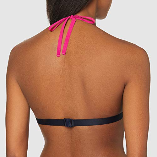 Tommy Hilfiger Triangle Fixed Parte de Arriba de Bikini, Rosa (Pink GLO), XL para Mujer