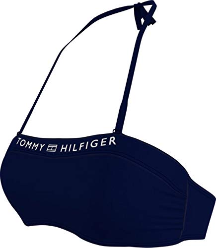 Tommy Hilfiger Wired Bandeau Parte Superior de Bikini, Desert Sky, D75 para Mujer