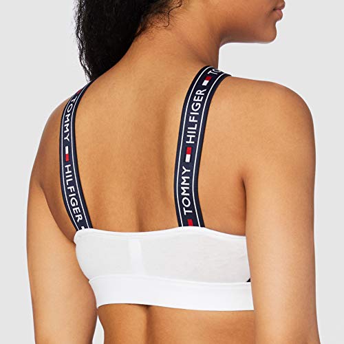 Tommy Hilfiger X Sujetador Estilo Bralette, Blanco (White 100), Medium (Talla del Fabricante: MD) para Mujer