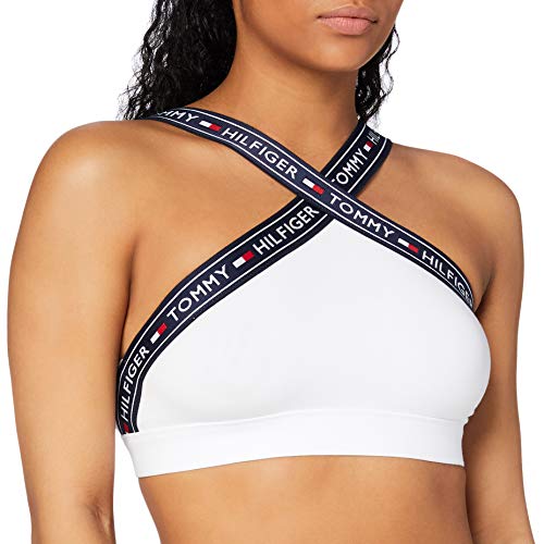 Tommy Hilfiger X Sujetador Estilo Bralette, Blanco (White 100), Medium (Talla del Fabricante: MD) para Mujer