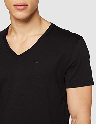 Tommy Jeans Original Jersey Camiseta, Negro (Tommy Black 078), Large para Hombre